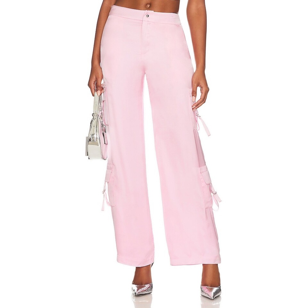 Lovers + Friends Revolve Kit Cargo Pants in Light Pink